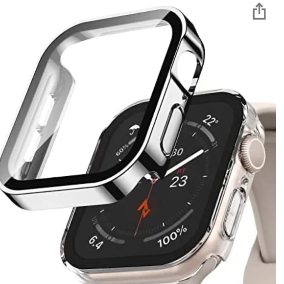 Adepoy 2 Pack Hard Case Compatible with Apple Watch 44mm Series 6 SE Series 5 - Picture 1 of 12